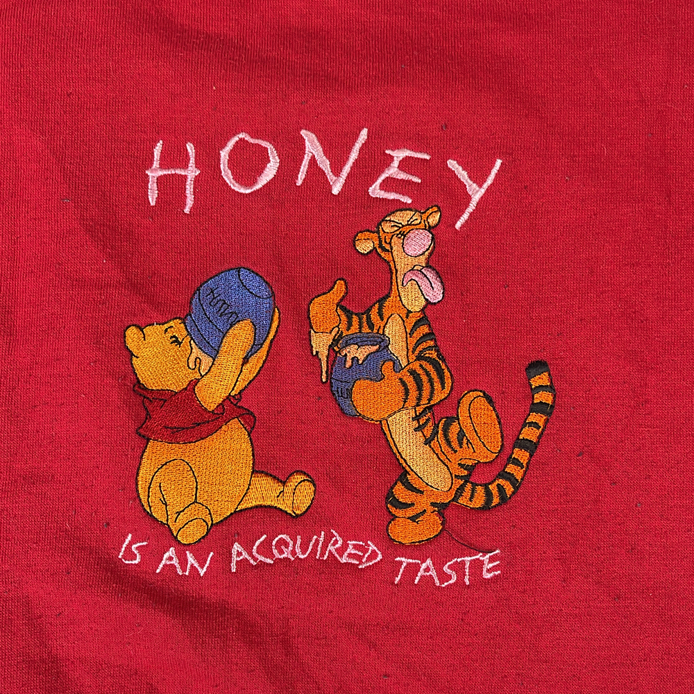Winnie the Pooh Disney Unisex Adults Sweatshirt Navy Blue Size L Tigger Vintage - Picture 3 of 6
